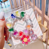 Colorful Candy Heart Acrylic Love Sunflower Bear Beaded Bracelet