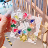 Colorful Candy Heart Acrylic Love Sunflower Bear Beaded Bracelet