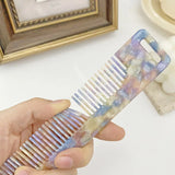 Colorful Marble Pattern Geometric Hair Comb
