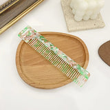 Colorful Marble Pattern Geometric Hair Comb