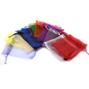 100pcs Hot Colors Organza Bags 7x9cm Wedding Gift Pouches