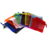 100pcs Hot Colors Organza Bags 7x9cm Wedding Gift Pouches