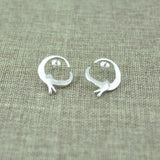 Spanish Electroplating 925 Silver 14k Pin Earrings