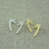 Spanish Electroplating 925 Silver Pin Stud Earrings
