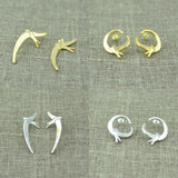 Spanish Original 925 Silver 14k Pin Stud Earrings