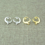 Spanish Original 925 Silver 14k Pin Stud Earrings