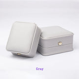 Crown Mark Leather Jewelry Storage Organizer Case for Wedding Propose