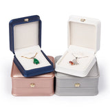Crown Mark Leather Jewelry Storage Organizer Case for Wedding Propose