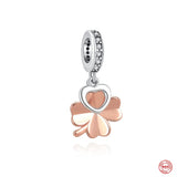 Crown Sterling Silver 925 Bead Lucky Pendant Love Charms Bracelet Necklace