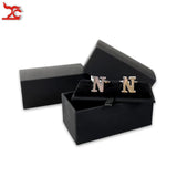 Cufflinks Box 2 Colors Craft Badge Cuff links Case Birthday Party