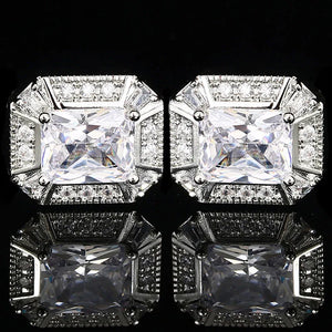 High-grade Red Crystal Cufflinks for French Shirt
