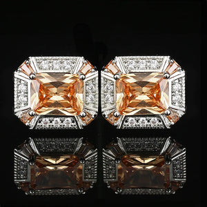 High-grade Red Crystal Cufflinks for French Shirt