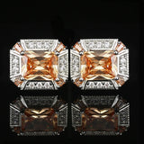 High-grade Red Crystal Cufflinks for French Shirt