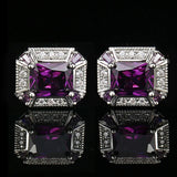 High-grade Red Crystal Cufflinks for French Shirt