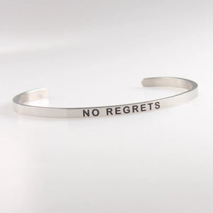 NO REGRETS Bracelet Bangle Personalized Jewelry