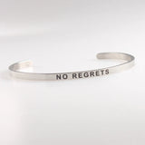 NO REGRETS Bracelet Bangle Personalized Jewelry