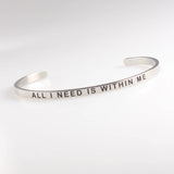 NO REGRETS Bracelet Bangle Personalized Jewelry
