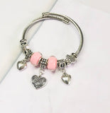 DIY Beads Bracelet Hallow Heart Charm Bracelets Gift