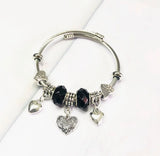 DIY Beads Bracelet Hallow Heart Charm Bracelets Gift