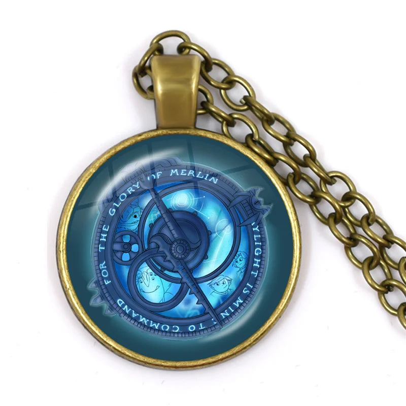 Vintage Bronze Chain Pendant Necklace
