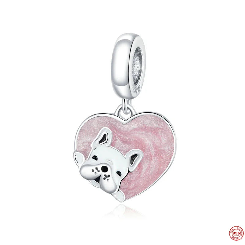 Hot Rabbit Bead Puppy Pendant Cat Charm Fit Sterling Silver 925 Bracelet