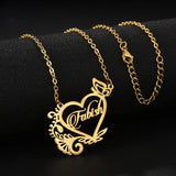 Personalized Titanium Steel Name Necklace Love Letter Pendant Chain