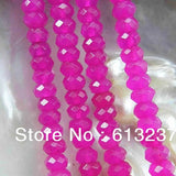 Red Stone Chalcedony Jades 5x8mm Faceted Rondelle Loose Beads 15in