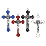 Religious Metal Alloy Cross Catholic Jesus Crucifix Pendant 6pcs