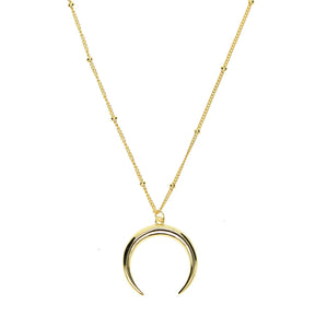 Delicate Moon Pendant Necklace 925 Silver Moon Necklace Jewelry