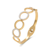 Titanium Steel Bracelet Hollow Zircon Geometric Couple Bracelet