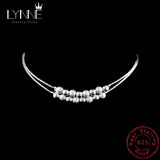 Double Layer Bead Women Anklet 925 Silver Pendant Foot Chain Beach Bracelet