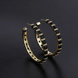 European American Single Hoop Earrings C Shape Big Earrings Women