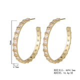 European American Single Hoop Earrings C Shape Big Earrings Women