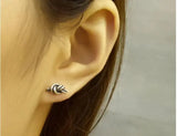 European 100% 925 Sterling Silver Knots Stud Earrings Unisex