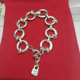Electroplating 925 Silver Big O-shaped Bracelet Holiday Jewelry Gift