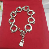 Electroplating 925 Silver Big O-shaped Bracelet Personality Holiday Jewelry