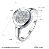 Circular Crystal Ring 925 Sterling Silver Size 8 R293