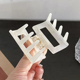 Square Rhinestone Shark Clip Hair Accessory