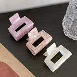 Square Rhinestone Shark Clip Hair Accessory