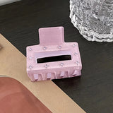 Square Rhinestone Shark Clip Hair Accessory