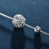 925 Silver Anklet Chain Ball Pendant Anklets Bracelet for Women