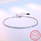 925 Silver Chain Bracelet Tube Box Pulseiras Jewelry