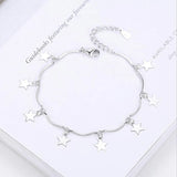 925 Silver Star Tassel Bracelet for Women