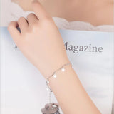 925 Silver Star Tassel Bracelet for Women