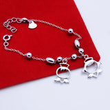 925 Silver Bracelet For Women Boys Girls Jewelry Christmas Birthday Gift