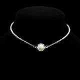 925 Silver Daisy Pendant Anklet Chrysanthemum Charm Chain