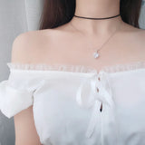 925 Silver Heart Zircon Pendant Necklace Wedding Party CZ Charm Clavicle Gift
