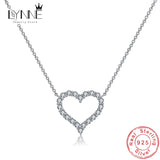 925 Silver Heart Zircon Pendant Necklace Women Jewelry