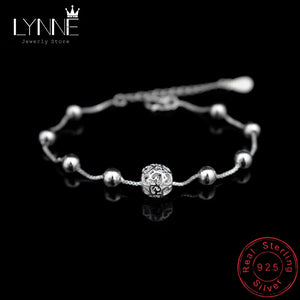 Sterling Silver Ball Charm Bracelet for Women