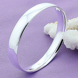 925 Sterling Silver Round Bracelet Bangles Big Bangle Women Gift